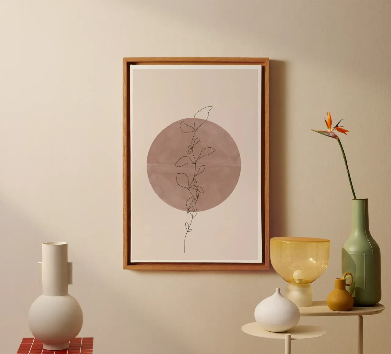 Linea Fiore tela con Cornice a cassetta da The Miuus Studio