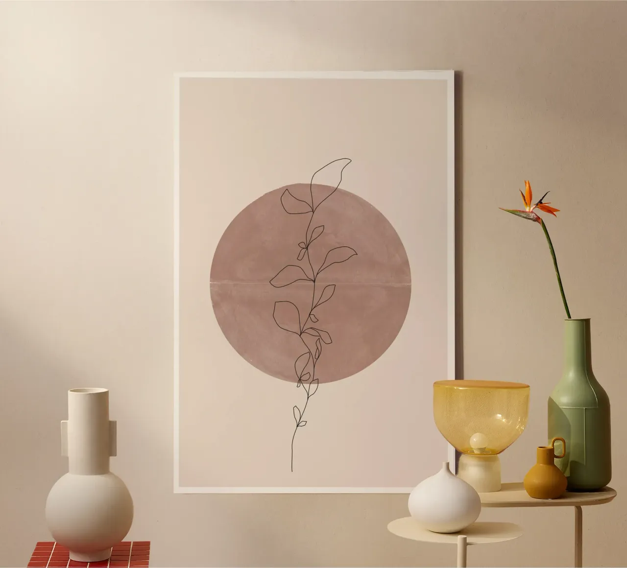 Linea Fiore tela con Cornice a cassetta da The Miuus Studio