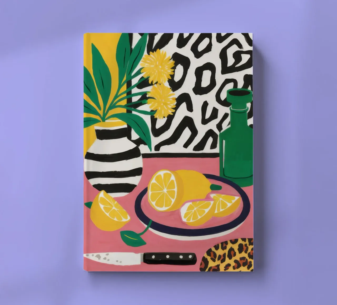 Lemon and Leopard Print notebook by Nova Glaze