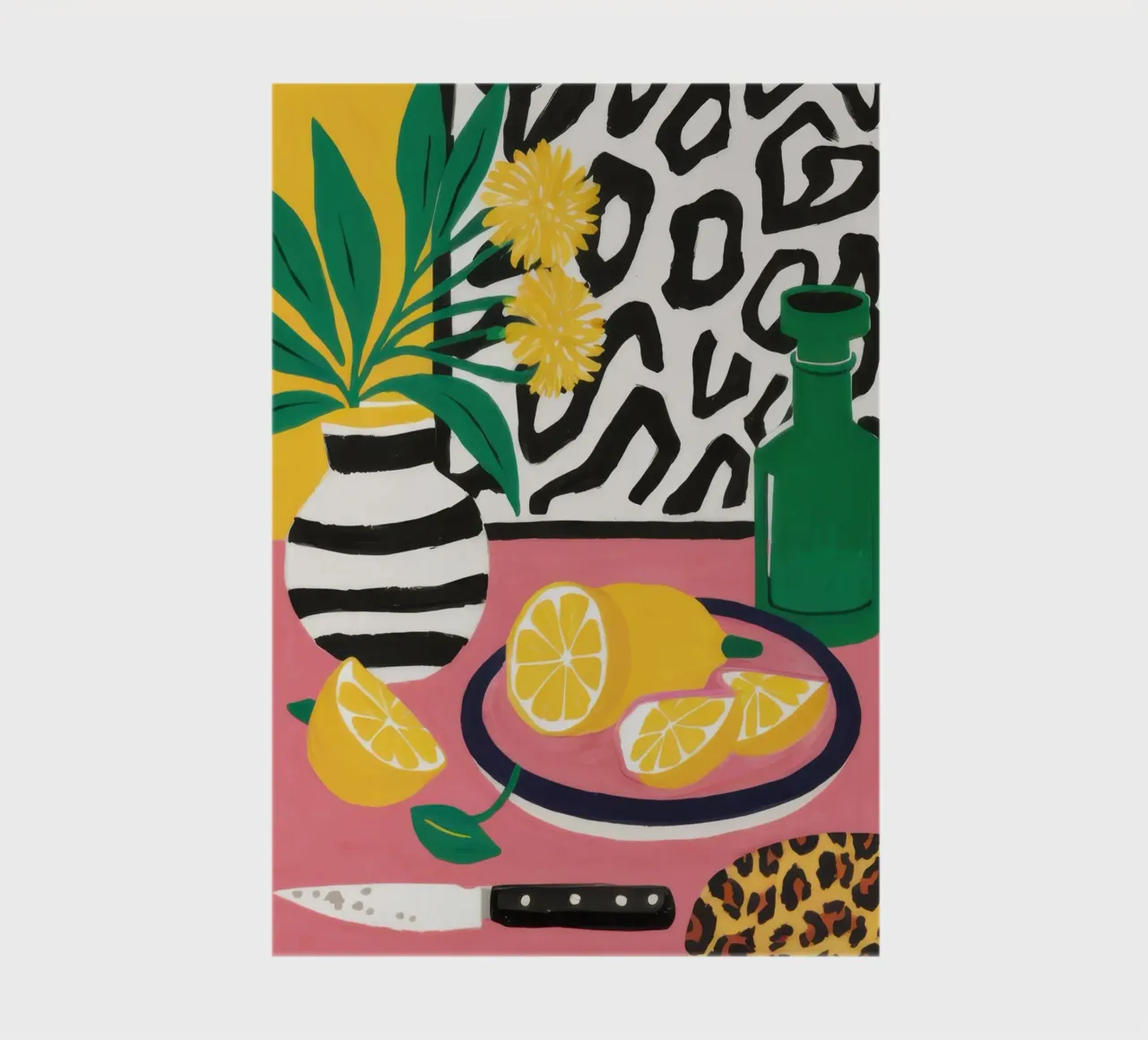 Lemon and Leopard Print notebook by Nova Glaze