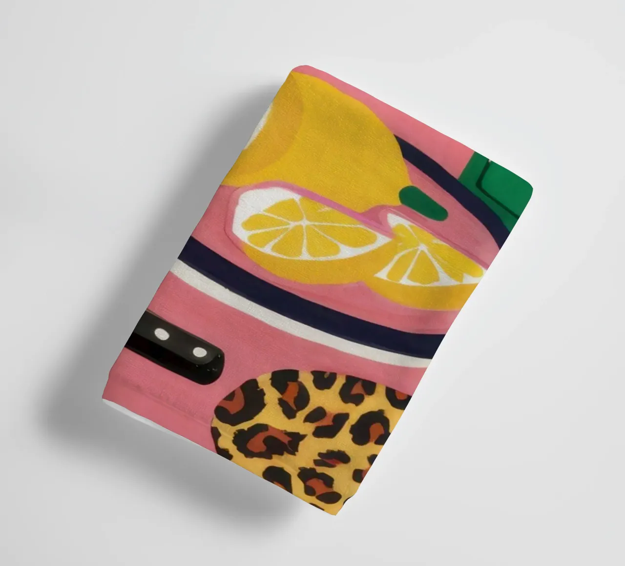 Zitrone und Leopardenmuster Handtuch von Nova Glaze