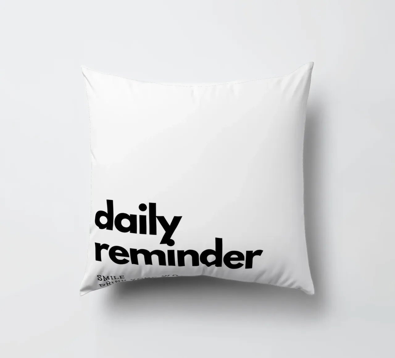 "daily reminder" cuscino da Type & Tape