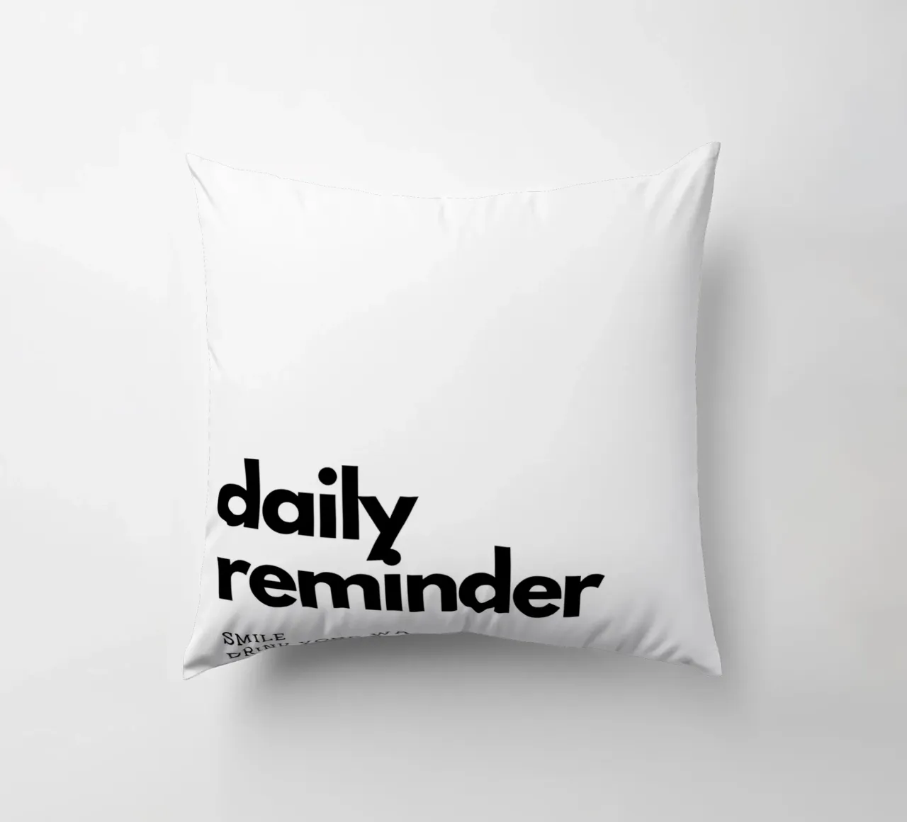 "daily reminder" cuscino da Type & Tape