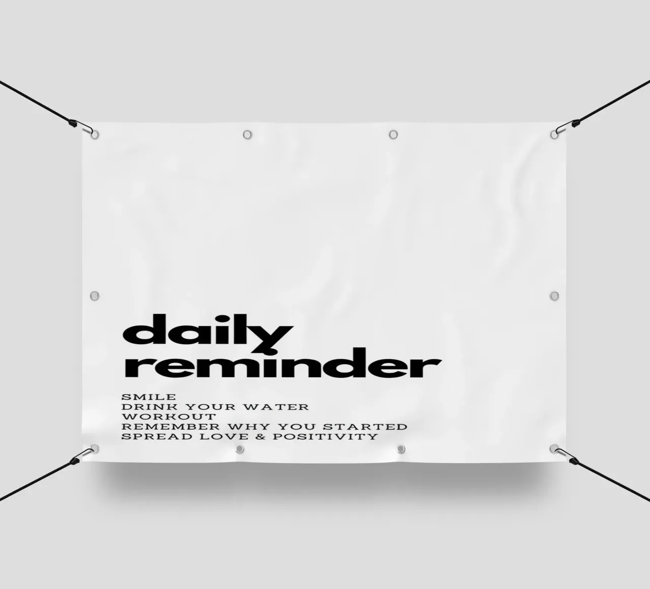 "daily reminder" telo in pvc da Type & Tape