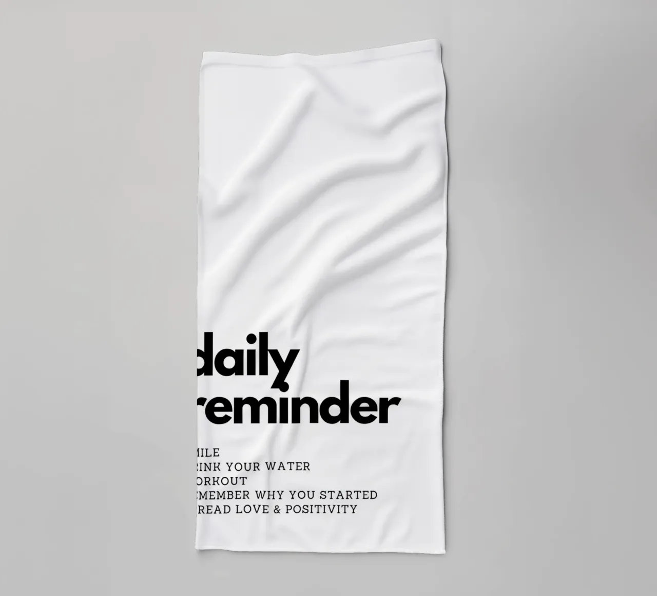 "daily reminder" asciugamano da bagno da Type & Tape