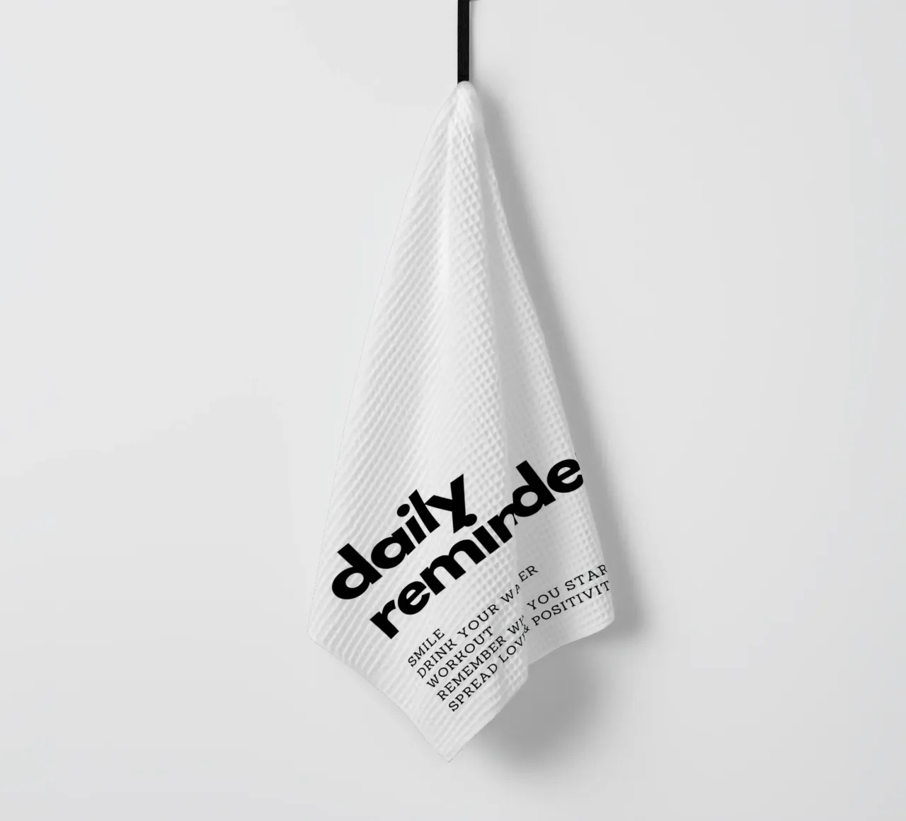 "daily reminder" canovaccio da cucina da Type & Tape