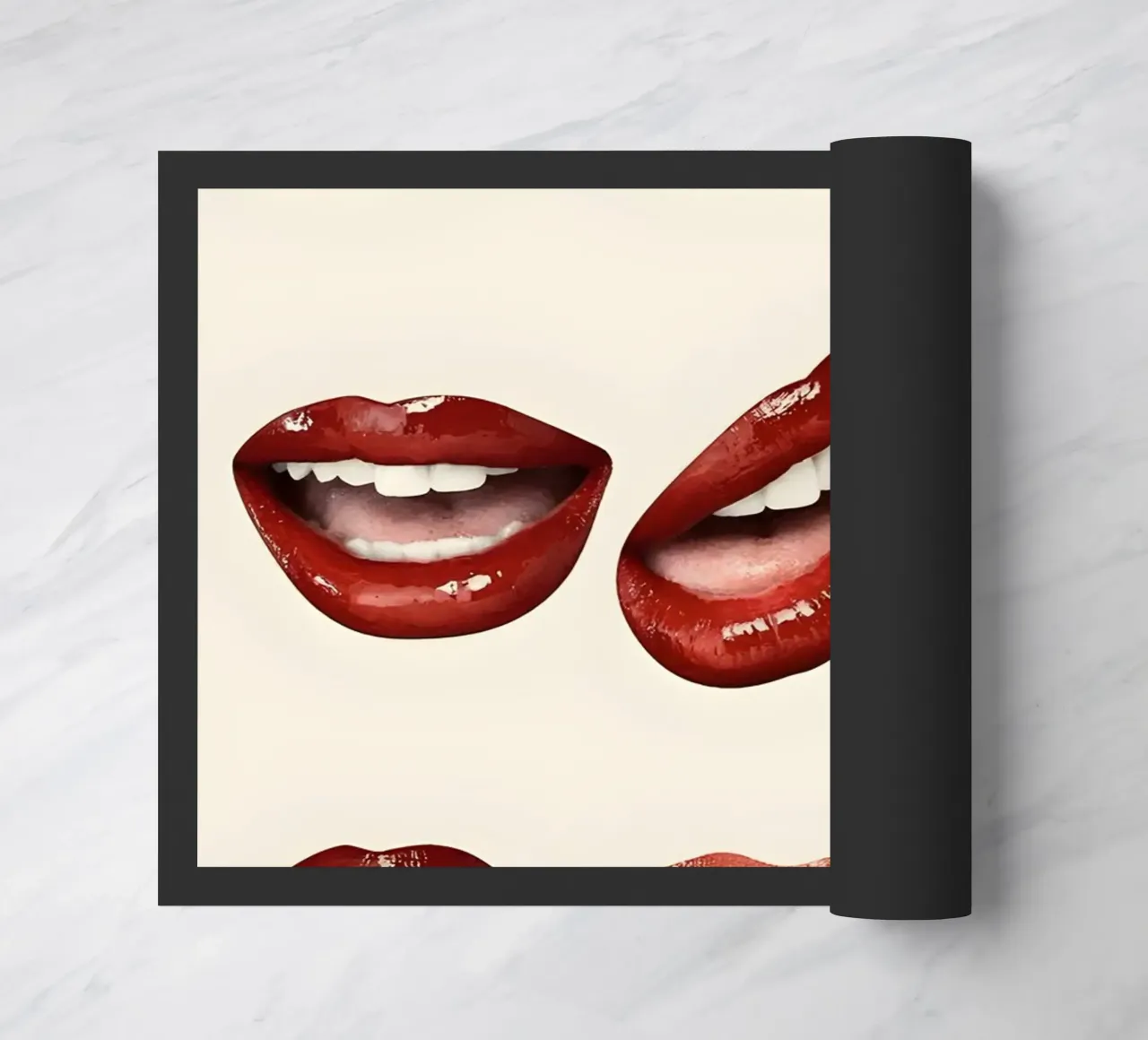 red glossy lips zerbino da Type & Tape