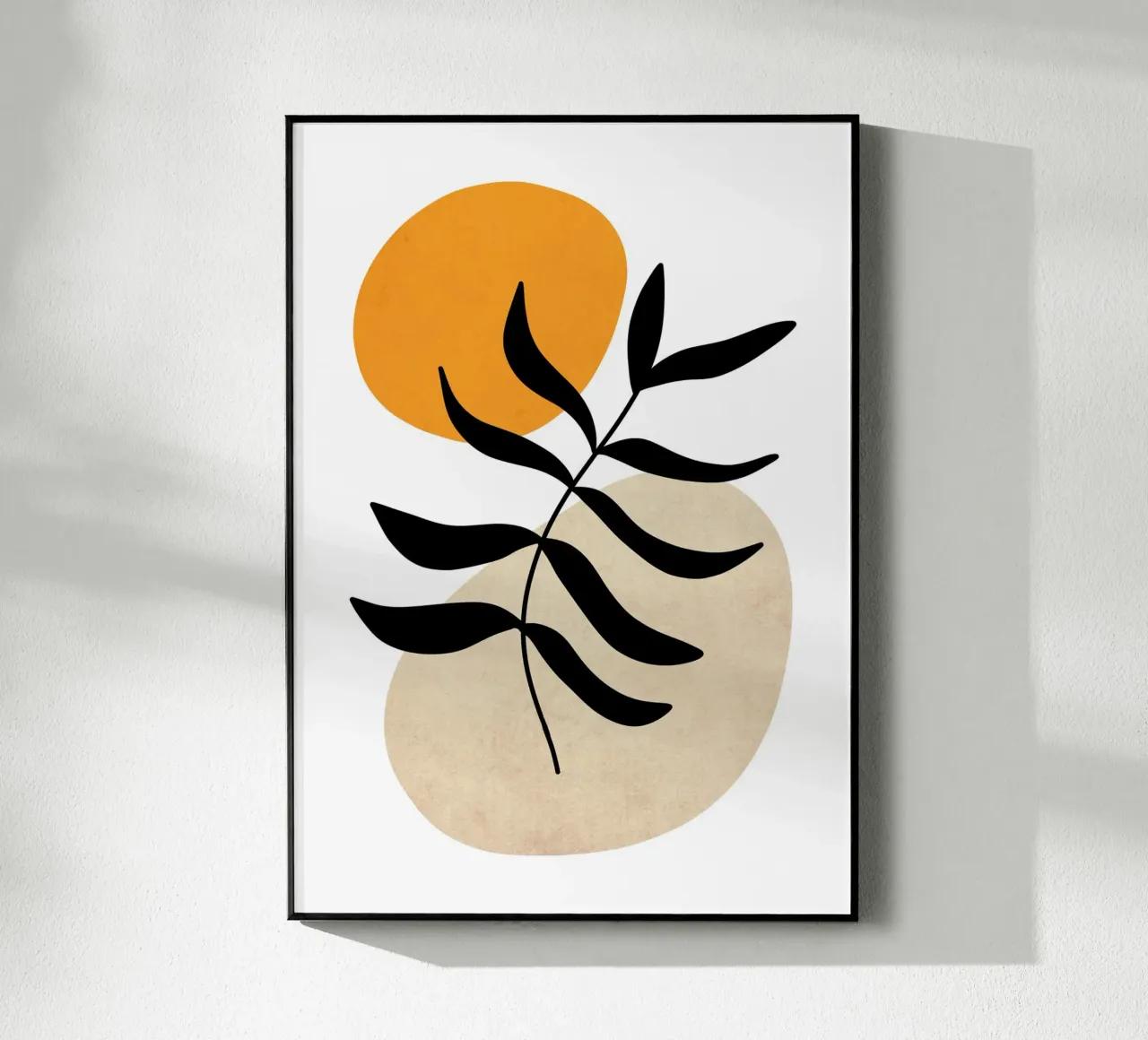 Warm tropical leaf acryl van BAINAI