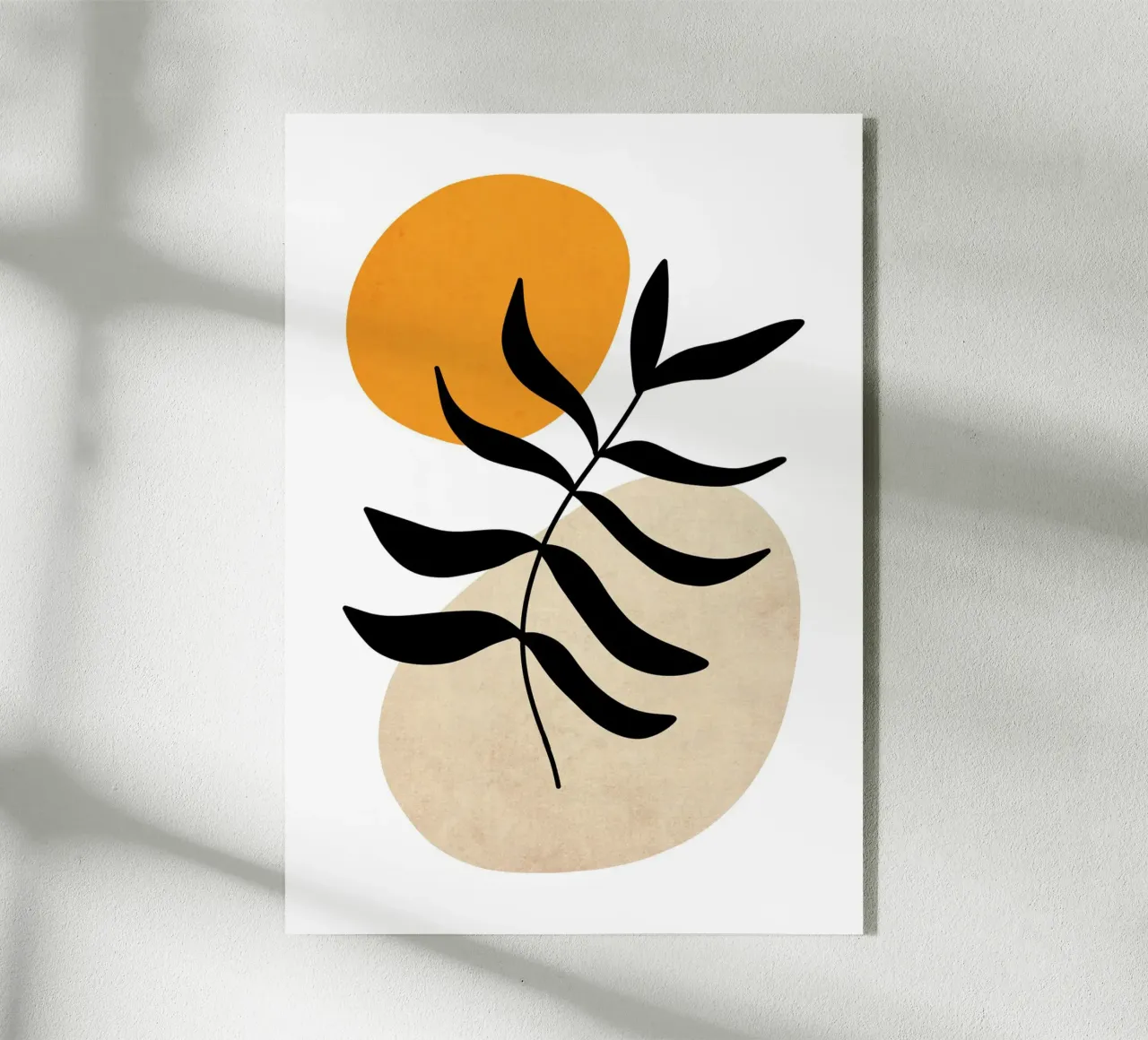 Warm tropical leaf acryl van BAINAI