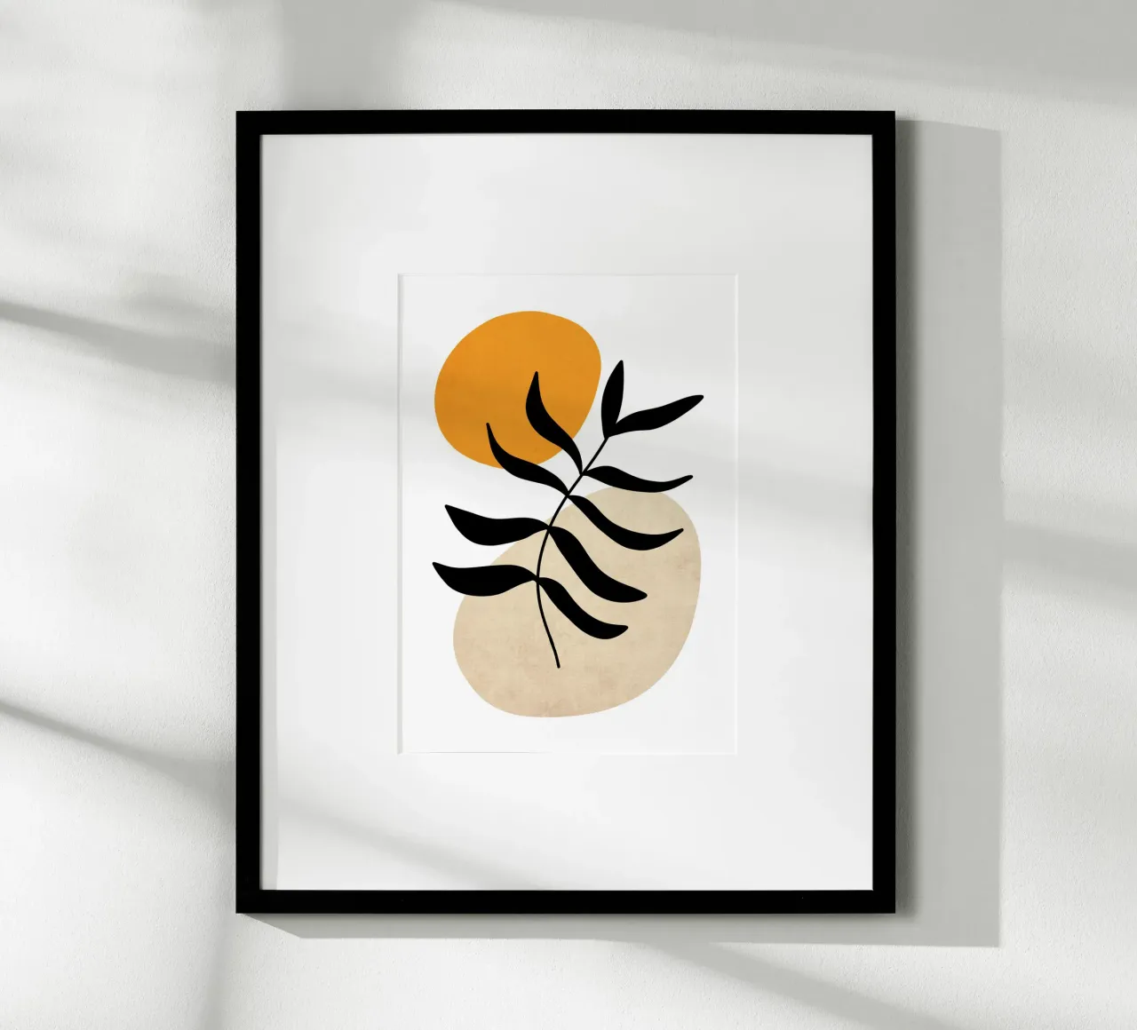 Warm tropical leaf poster da BAINAI