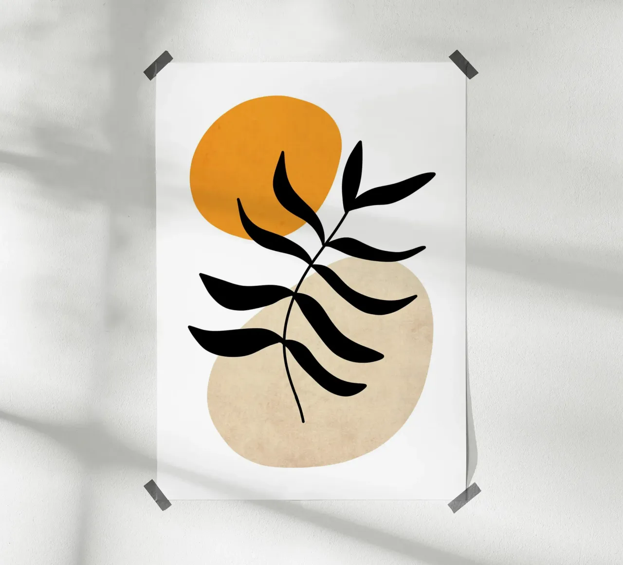 Warm tropical leaf poster da BAINAI