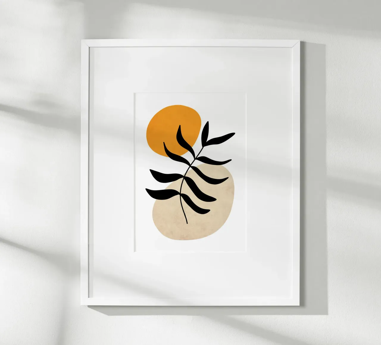 Warm tropical leaf poster da BAINAI