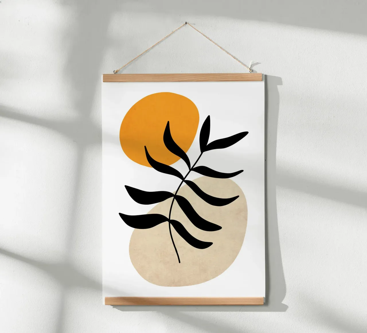 Warm tropical leaf poster da BAINAI