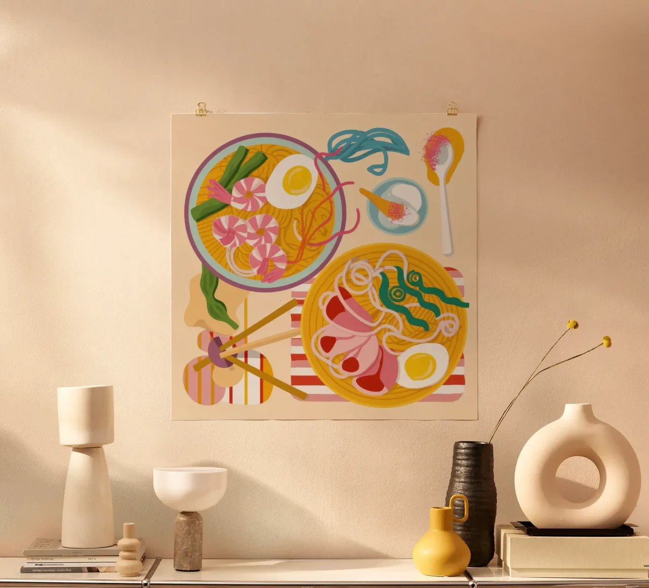 Piatto di ramen elaborato poster da Nova Glaze