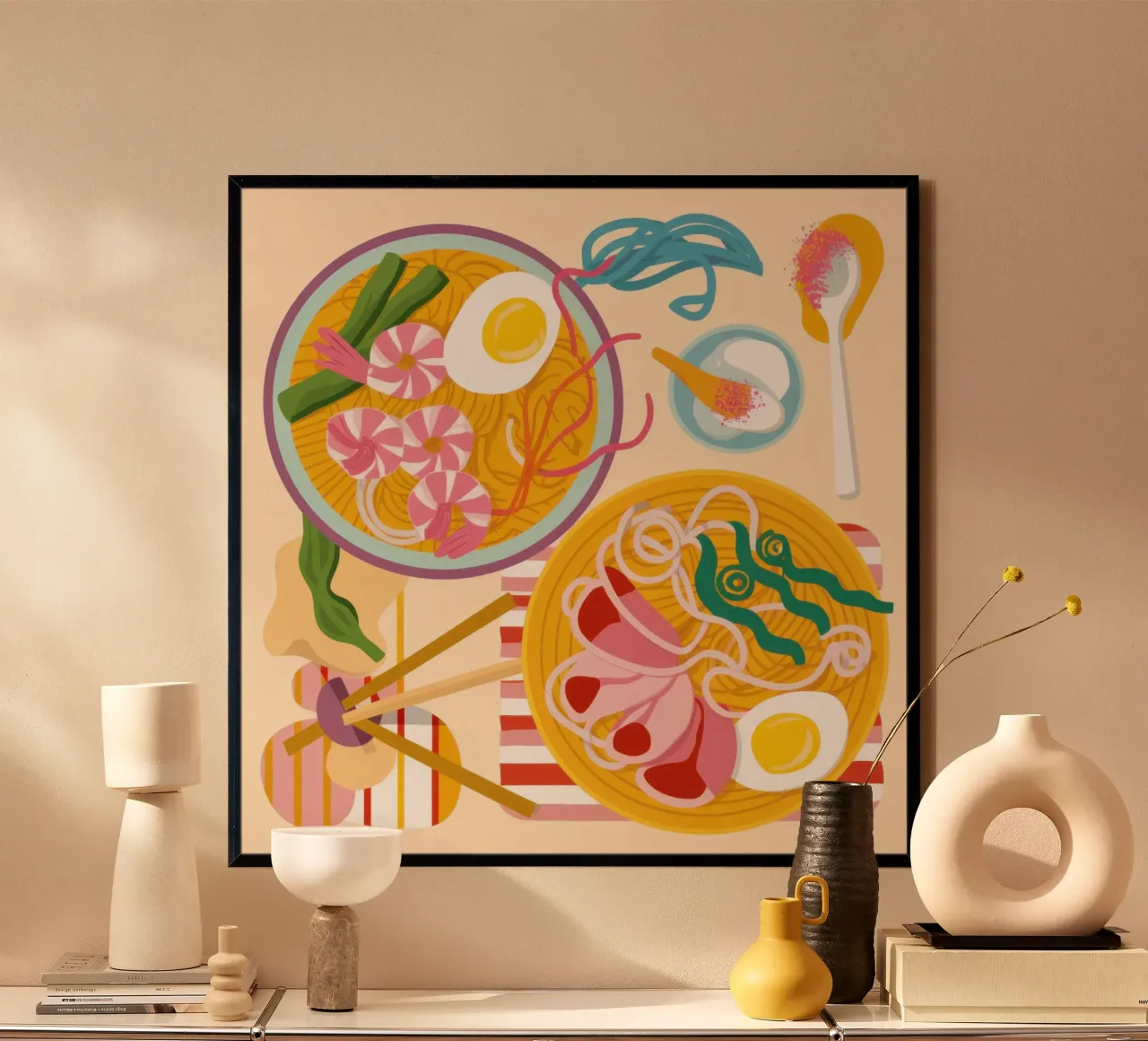 Piatto di ramen elaborato poster da Nova Glaze