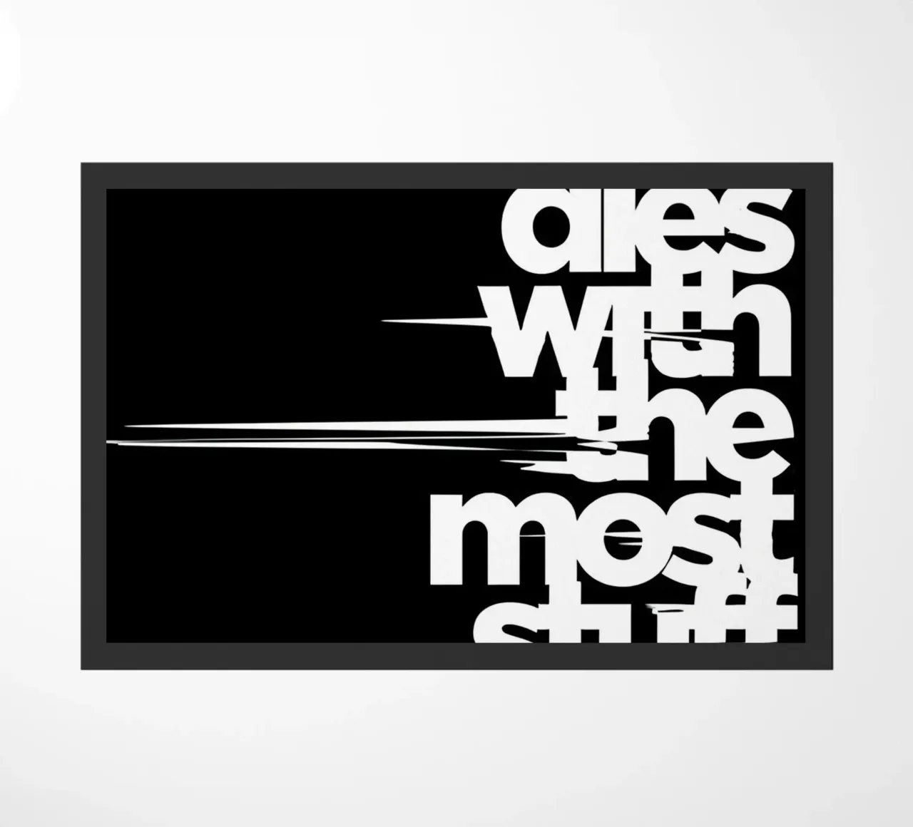 "Whoeve dies with the most stuff wins." zerbino da Type & Tape