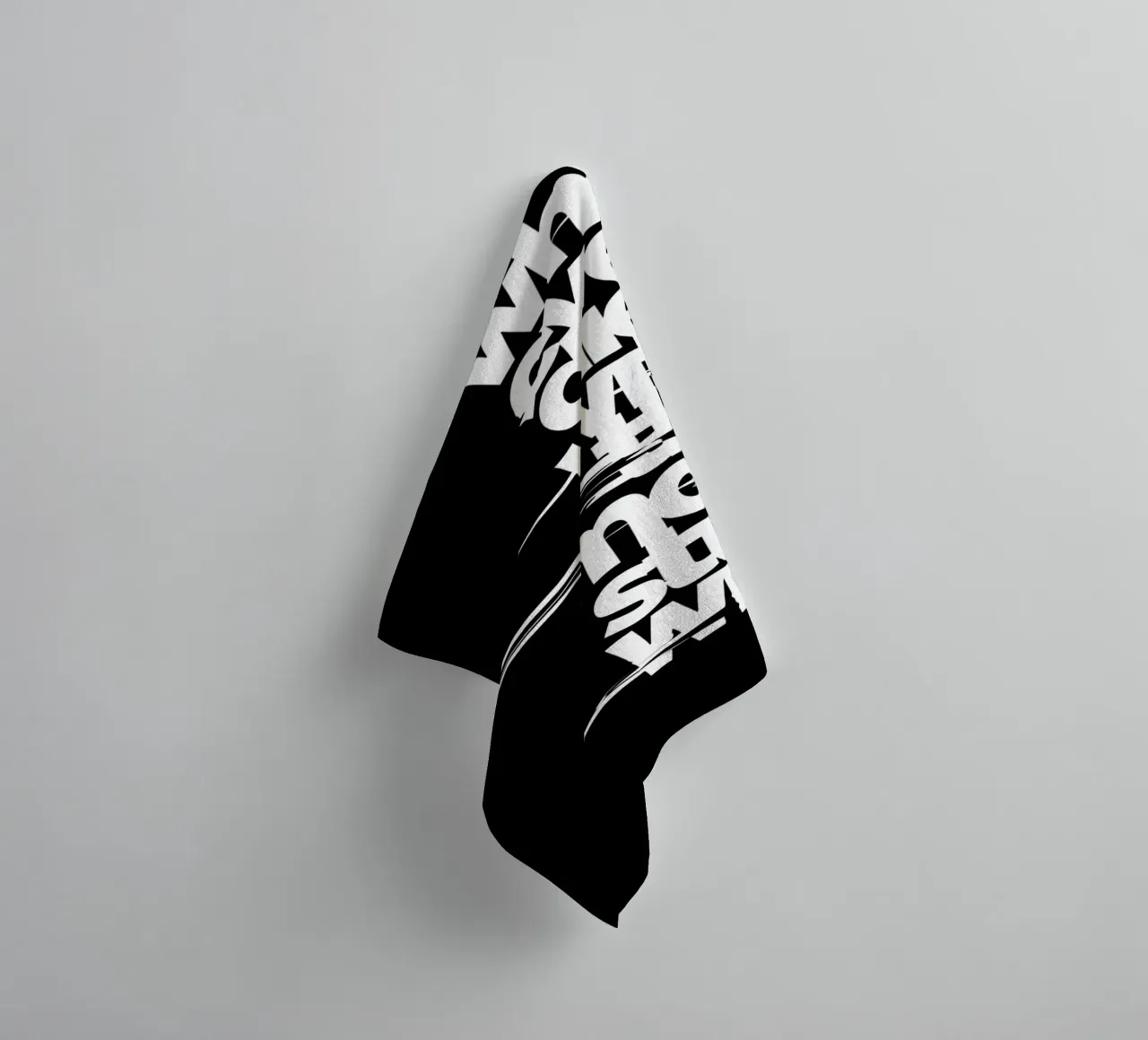 "Whoeve dies with the most stuff wins." asciugamano da bagno da Type & Tape