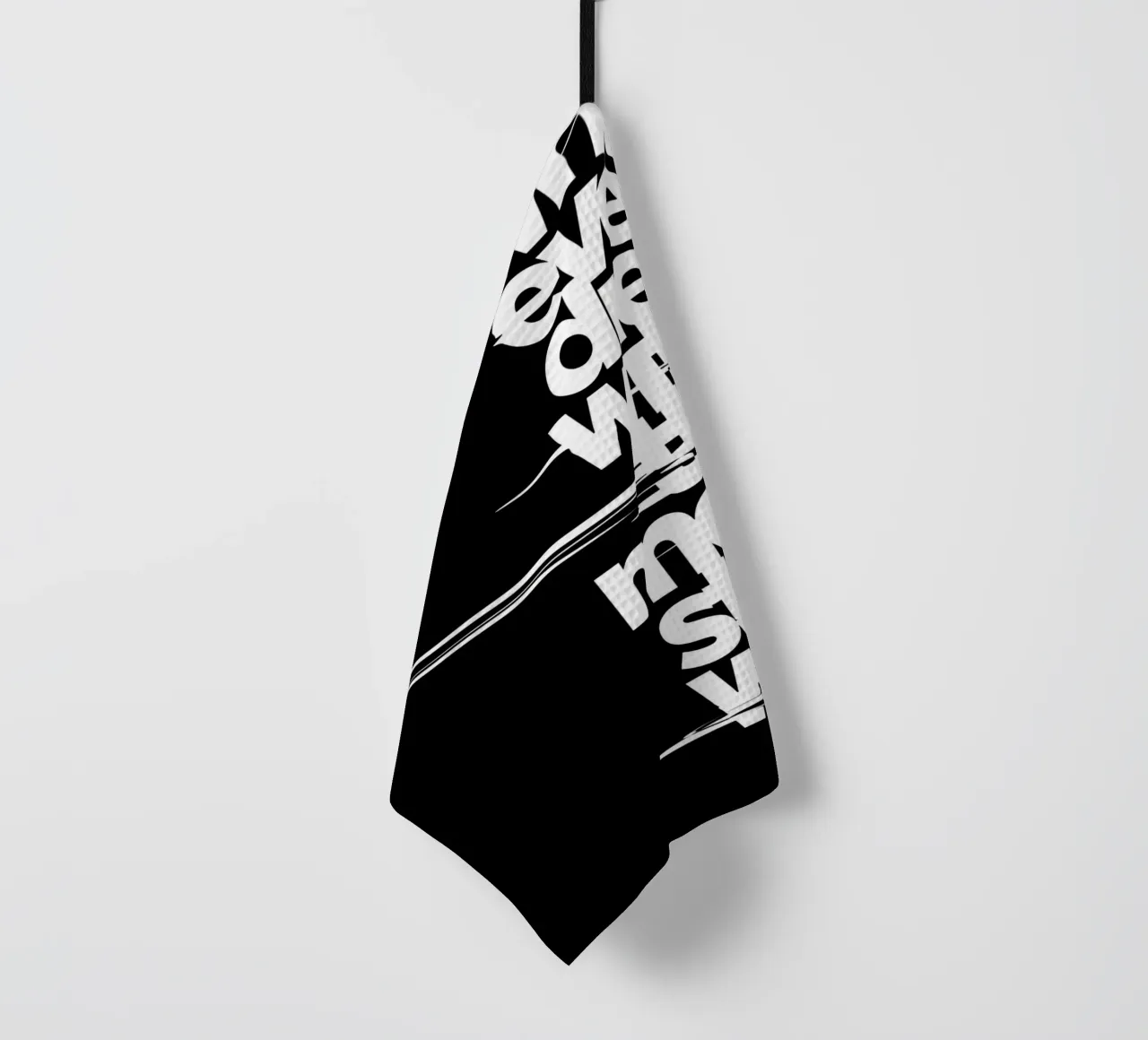 "Whoeve dies with the most stuff wins." canovaccio da cucina da Type & Tape