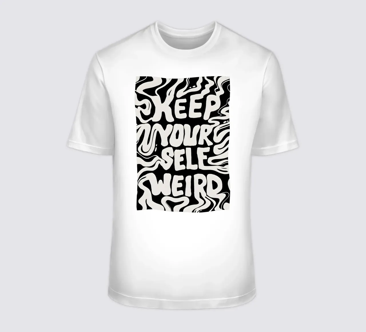 "KEEP YOURSELF WEIRD." t-shirt da Type & Tape