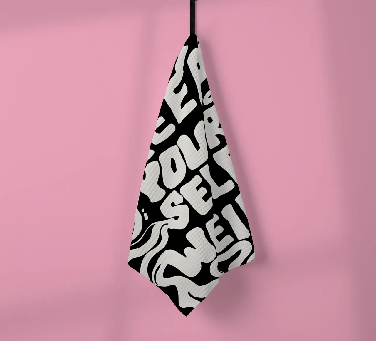 "KEEP YOURSELF WEIRD." canovaccio da cucina da Type & Tape