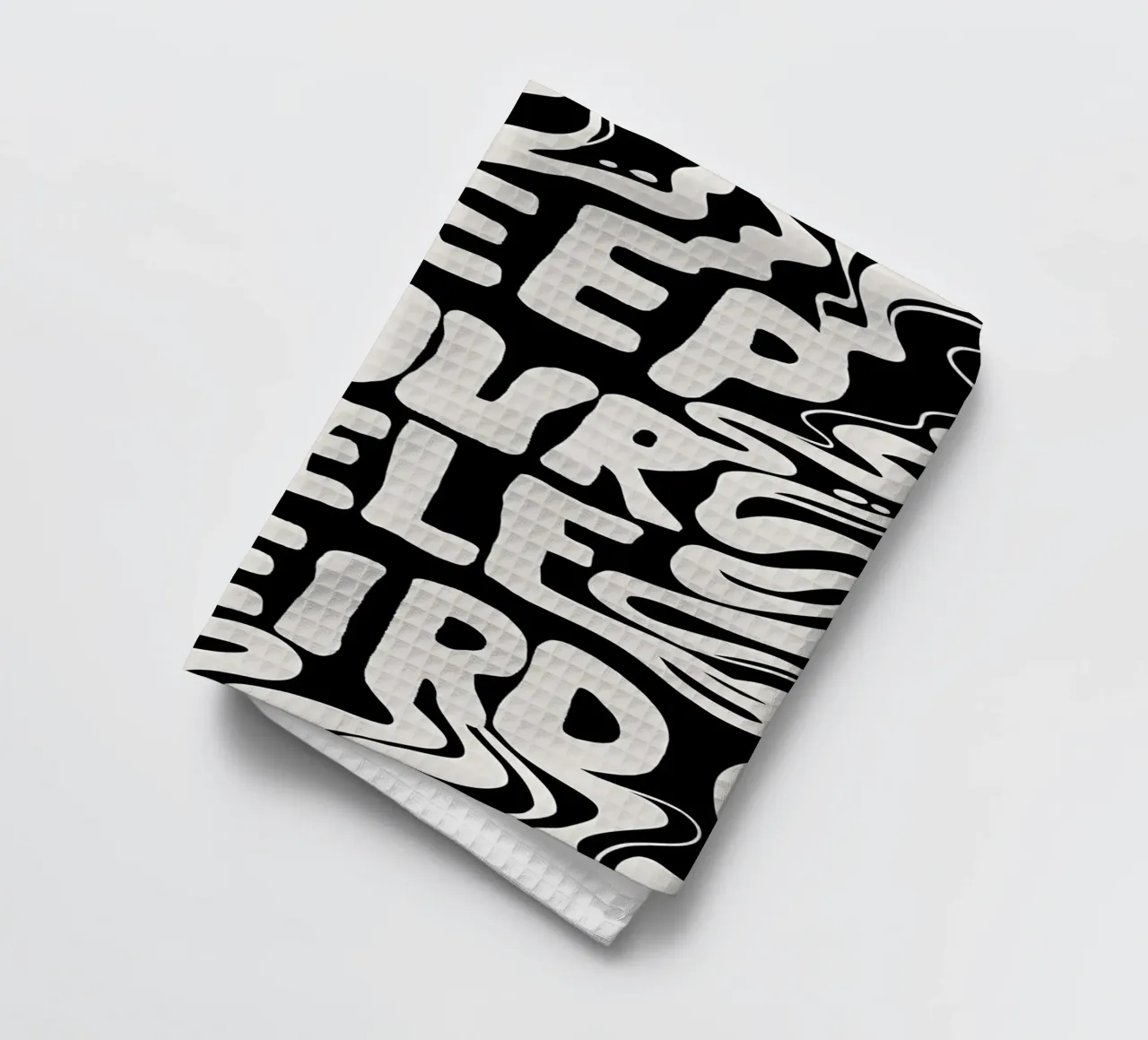 "KEEP YOURSELF WEIRD." canovaccio da cucina da Type & Tape