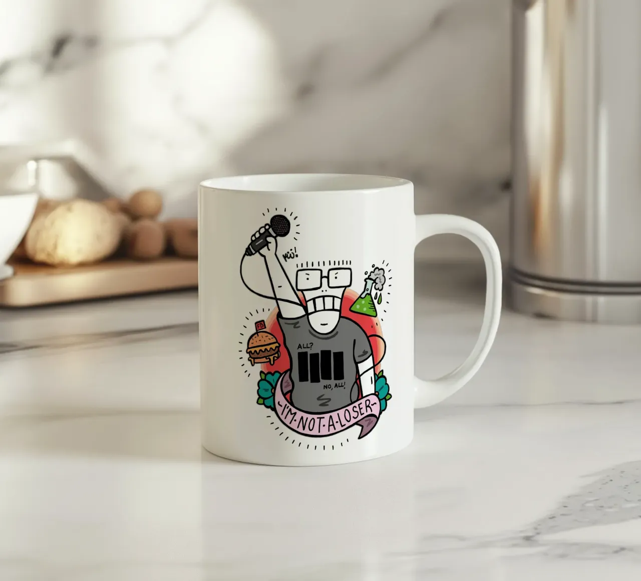 Discendenti Im Not A Losser tazza in ceramica da shiners