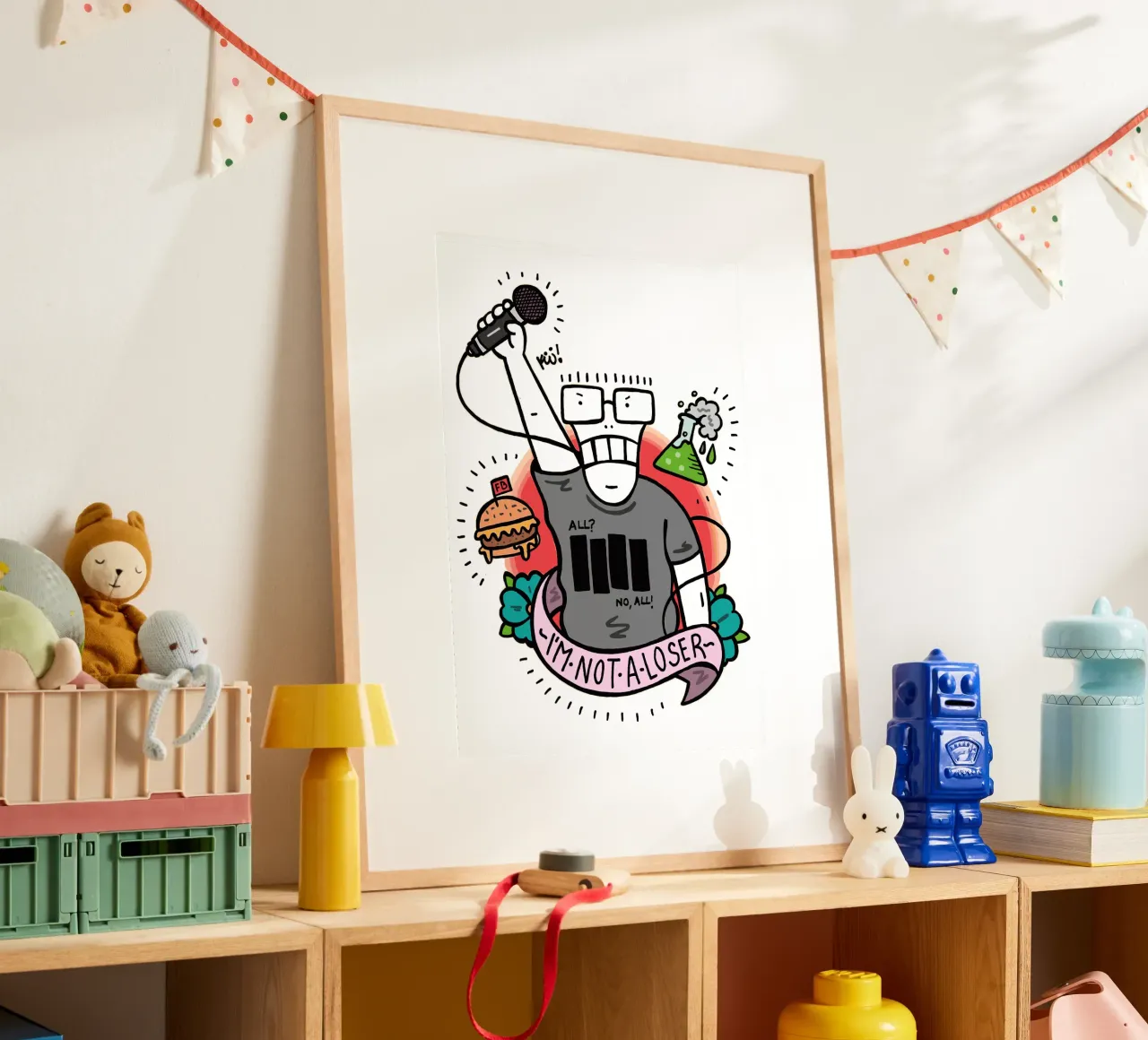 Discendenti Im Not A Losser poster con telaio in plastica da shiners