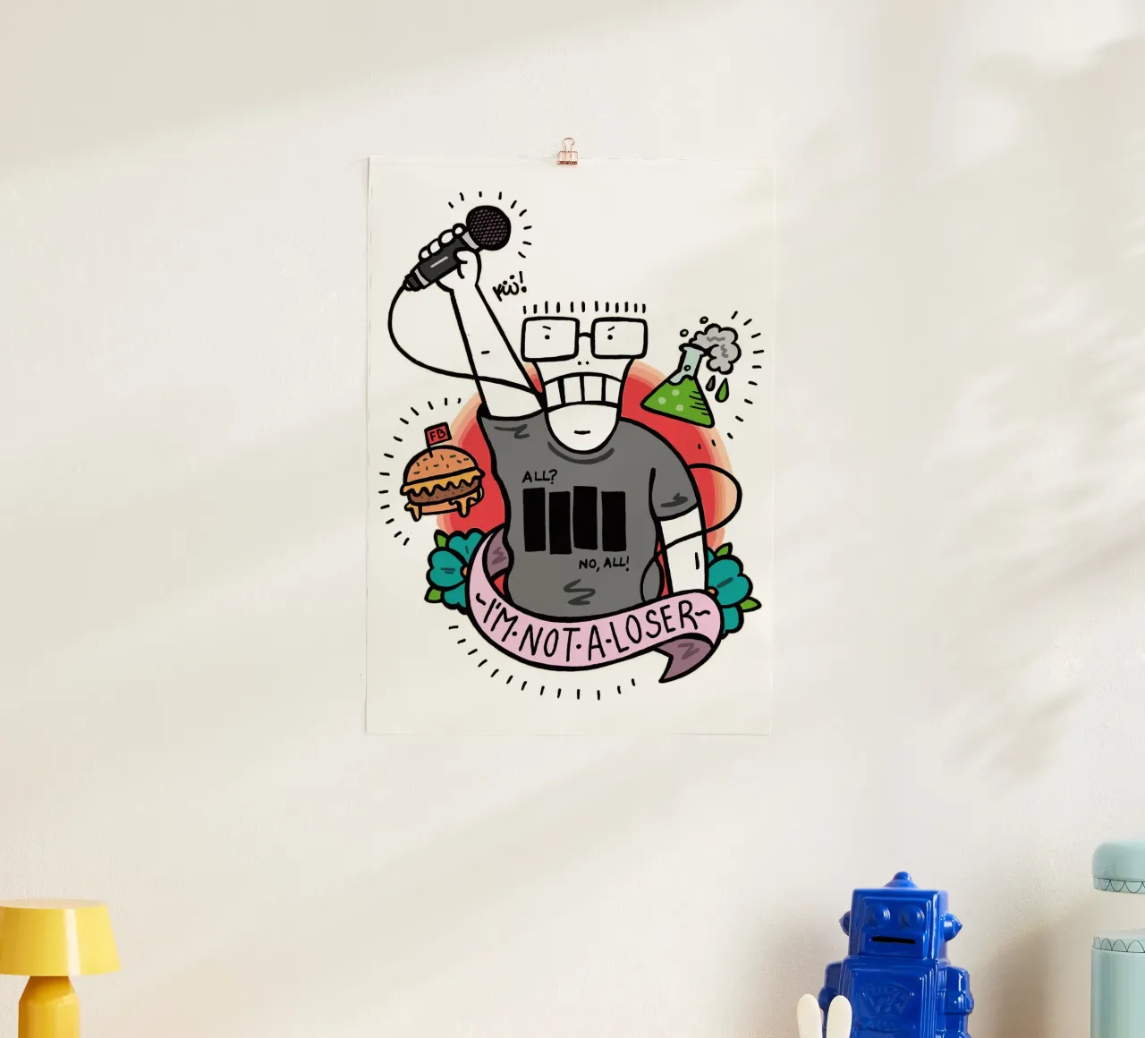Discendenti Im Not A Losser poster con telaio in plastica da shiners
