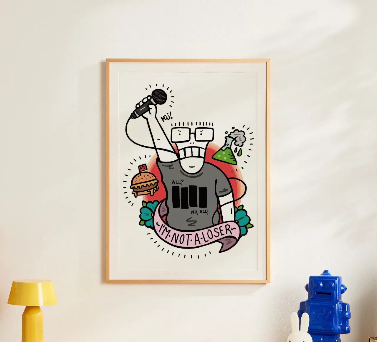 Discendenti Im Not A Losser poster con telaio in plastica da shiners