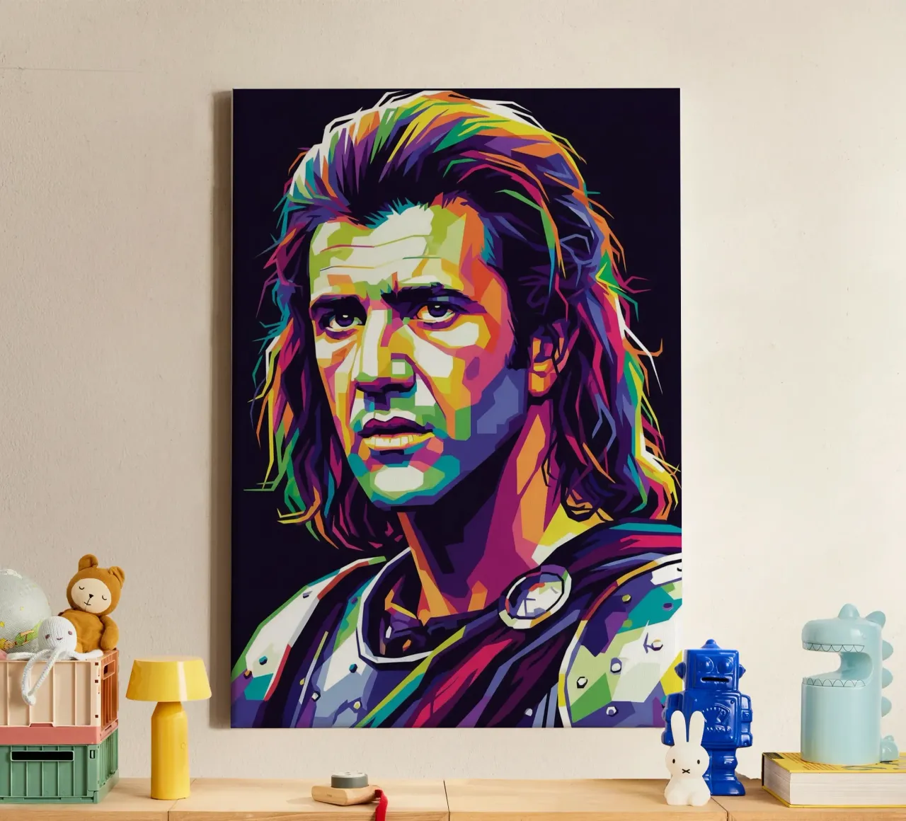 Mel Gibson - Braveheart #3 canvas met Baklijst van Hantamrata