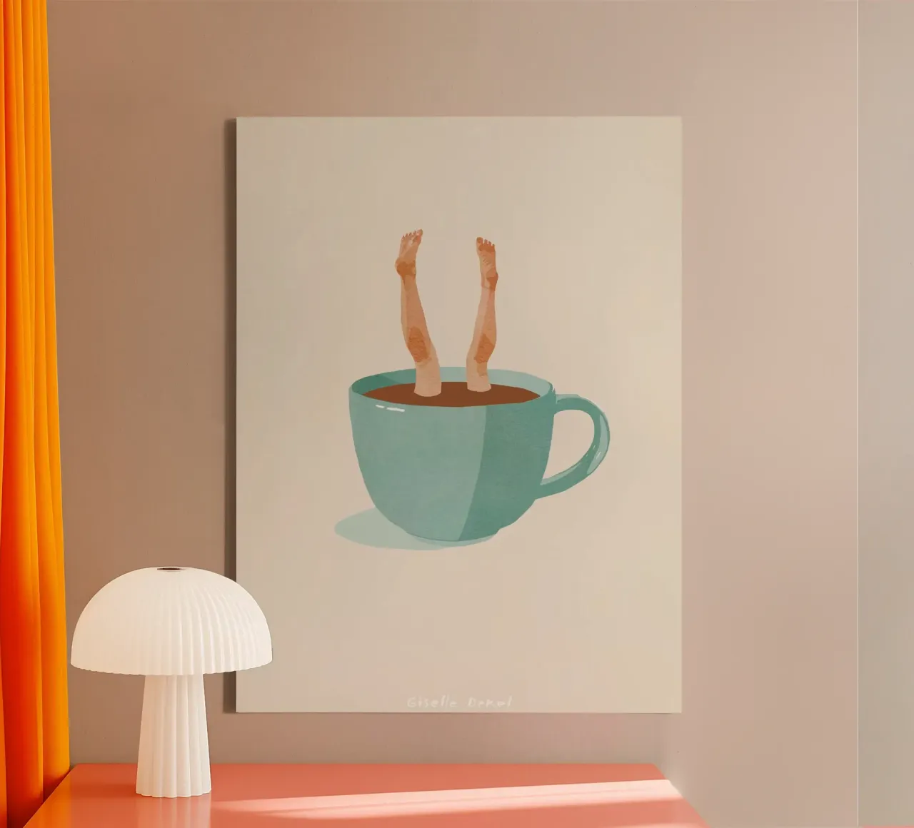 Giselle Dekel - Approfondimenti tela con Cornice a cassetta da mix mate