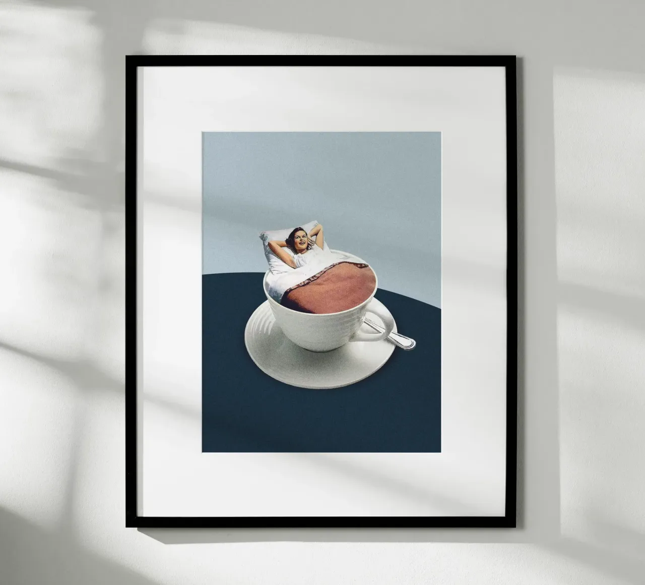 Maarten Leon - Rituali del mattino poster con telaio in alluminio da mix mate