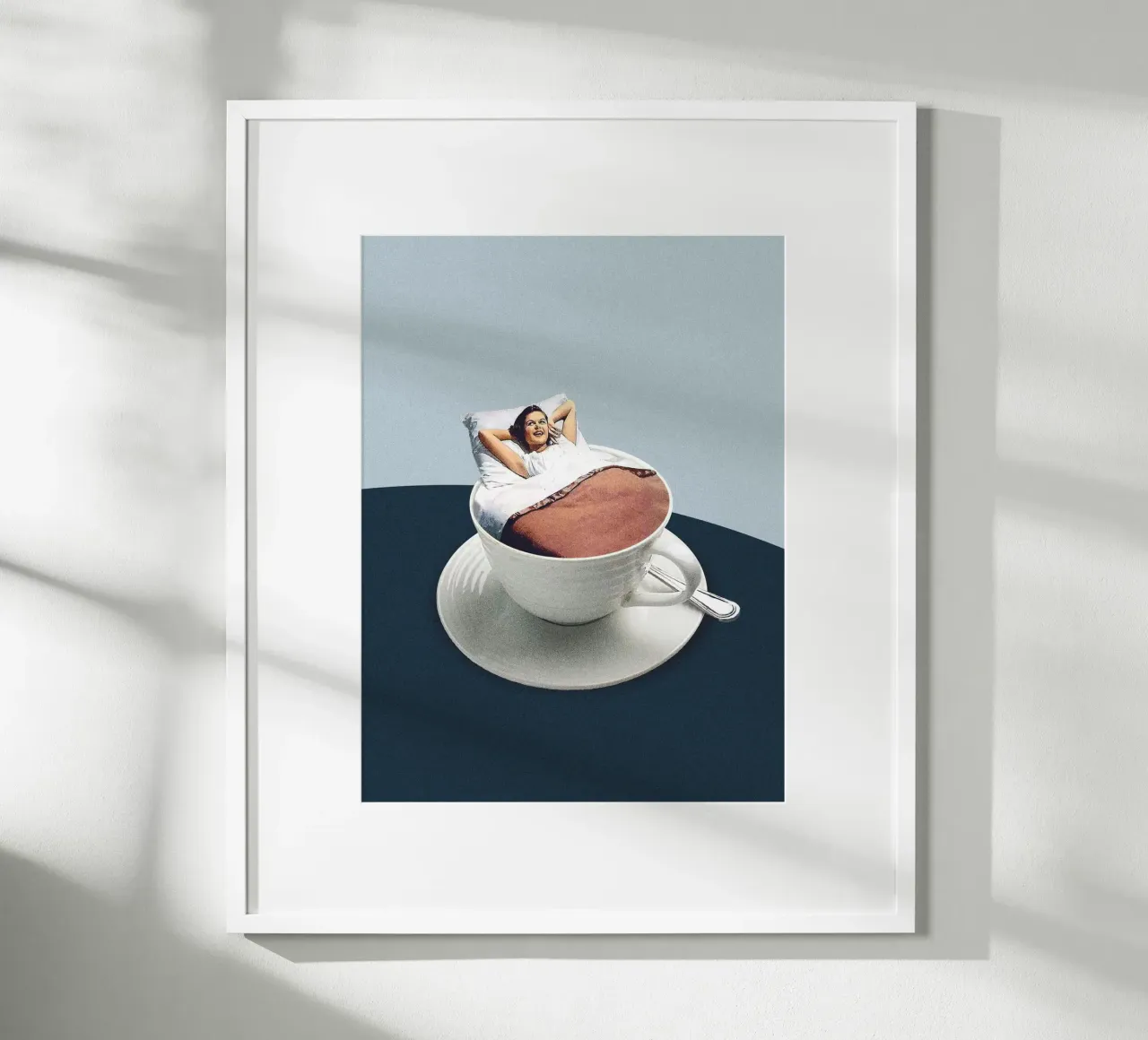 Maarten Leon - Rituali del mattino poster con telaio in alluminio da mix mate