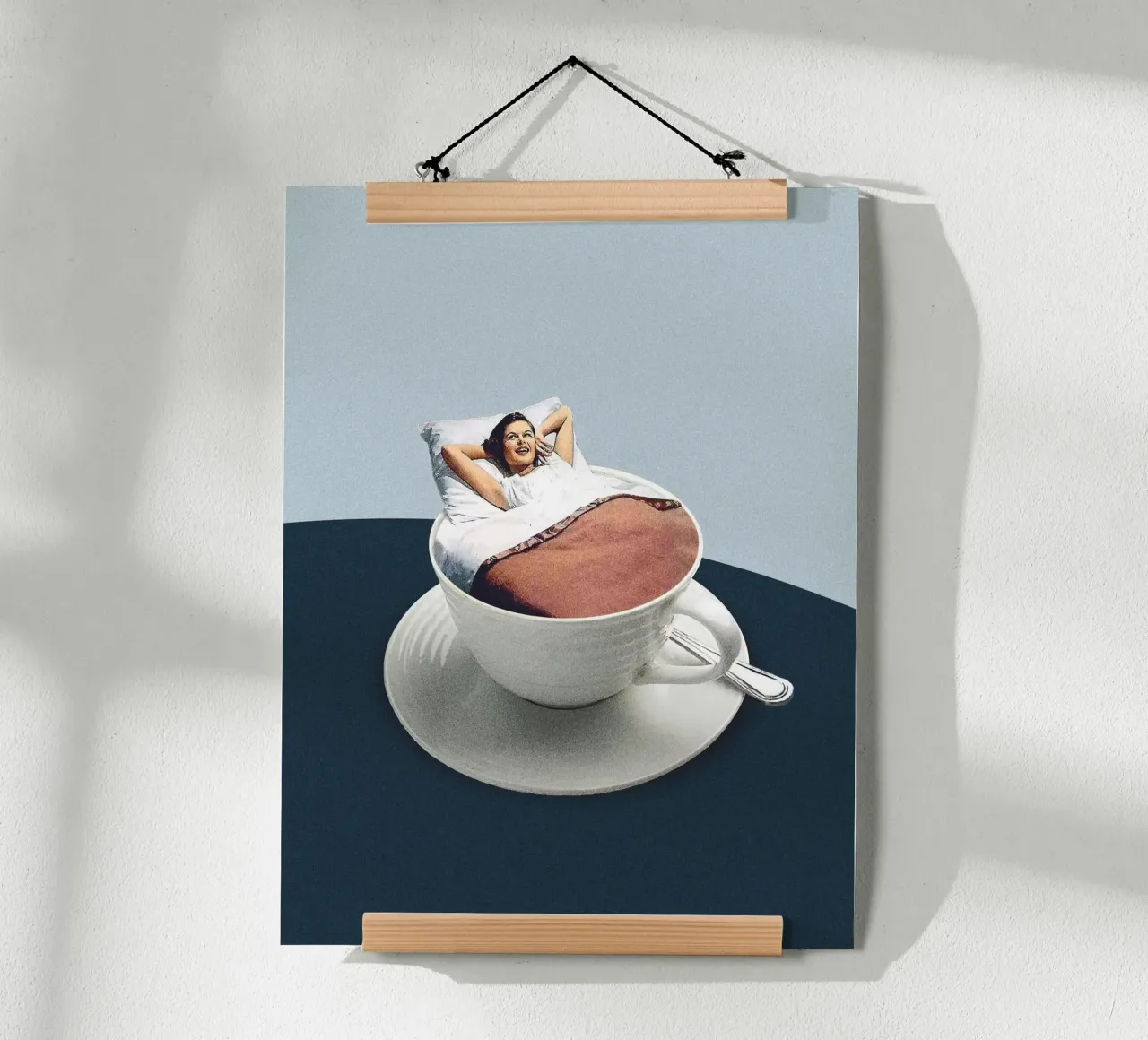 Maarten Leon - Rituali del mattino poster con telaio in alluminio da mix mate