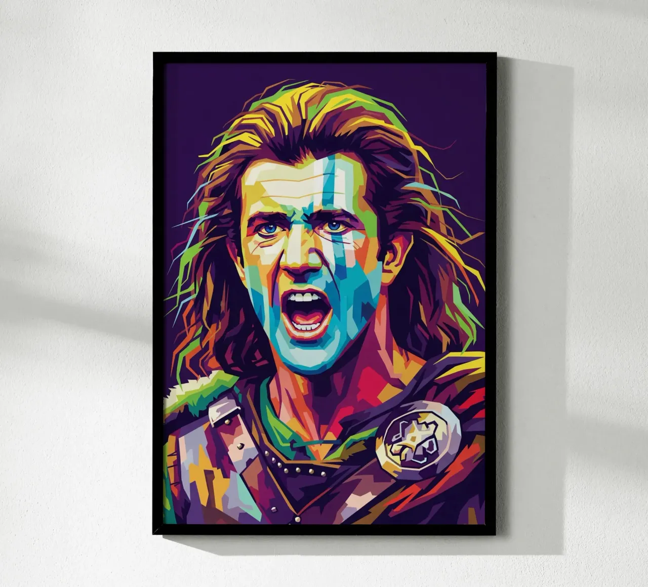 Mel Gibson - Braveheart #4 poster con telaio in alluminio da Hantamrata