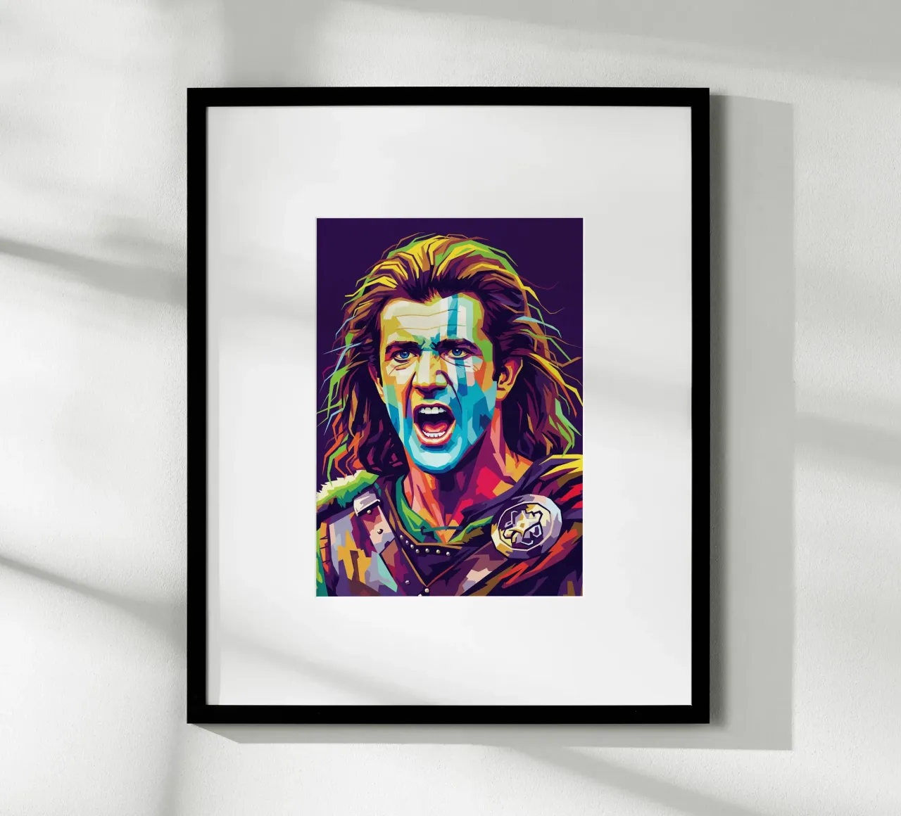 Mel Gibson - Braveheart #4 poster con telaio in alluminio da Hantamrata
