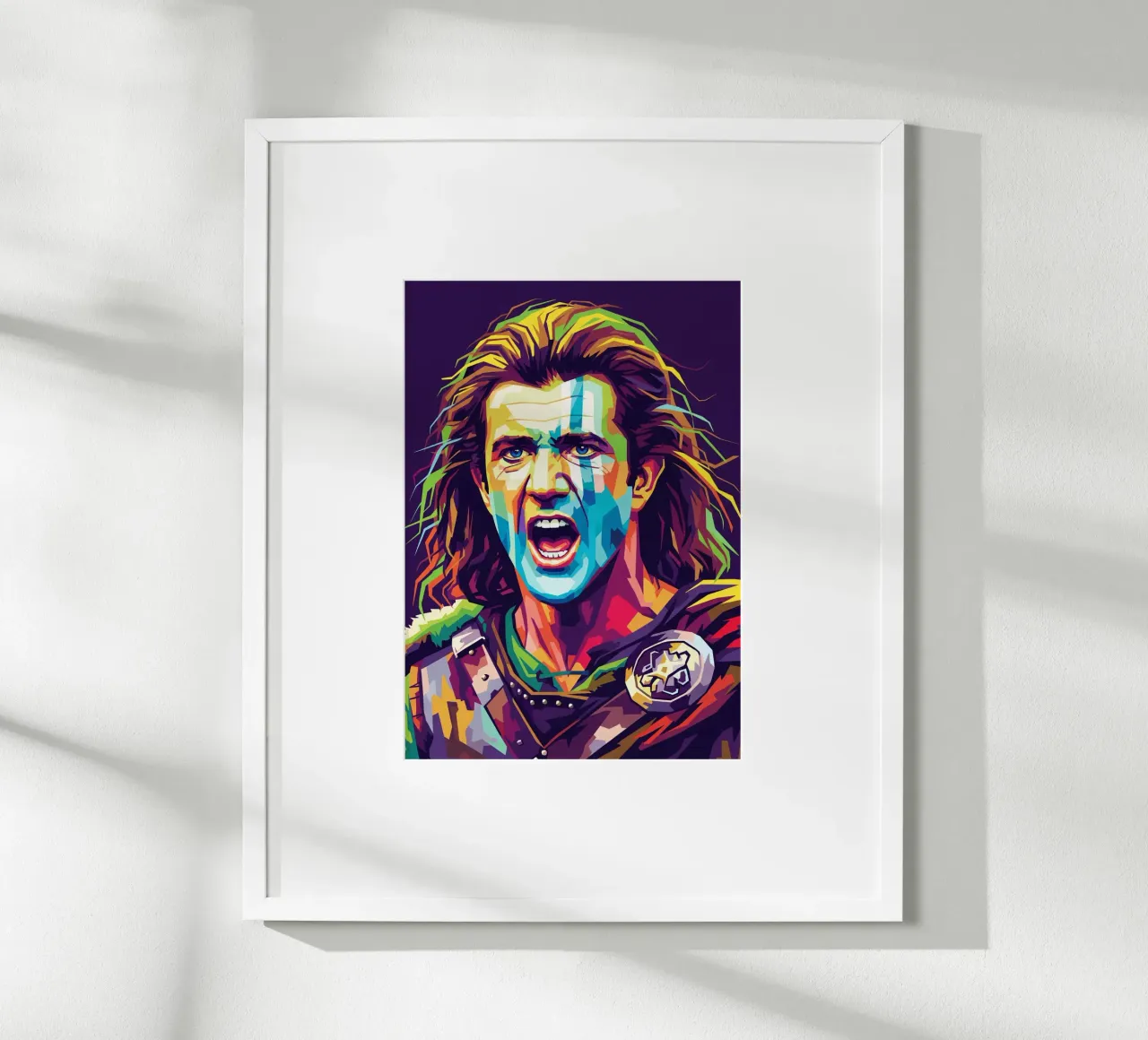 Mel Gibson - Braveheart #4 poster con telaio in alluminio da Hantamrata