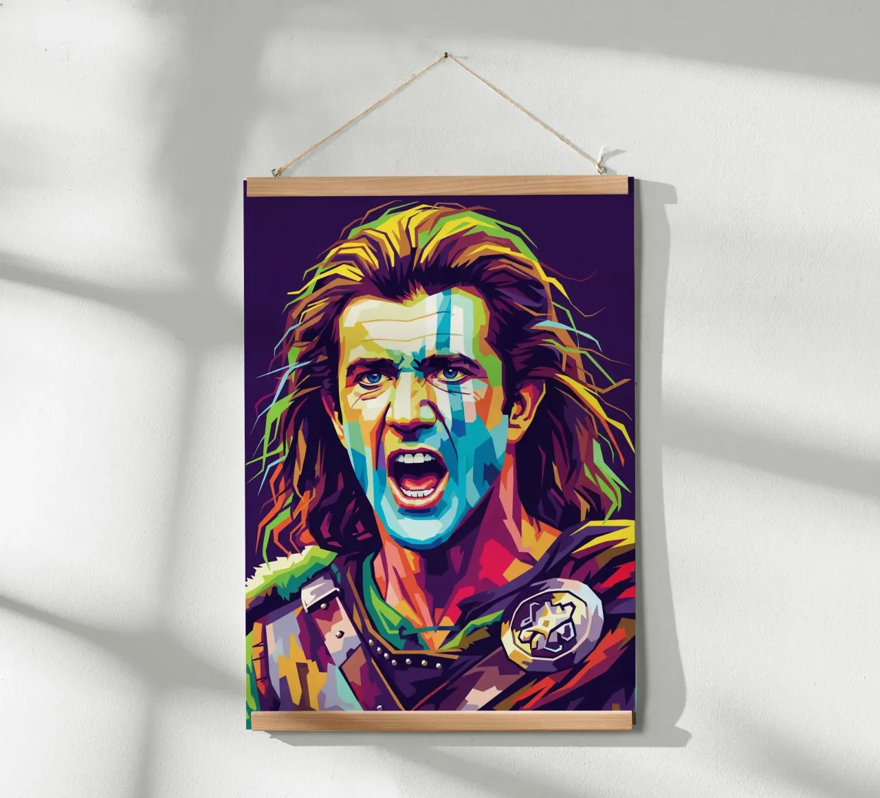 Mel Gibson - Braveheart #4 poster con telaio in alluminio da Hantamrata