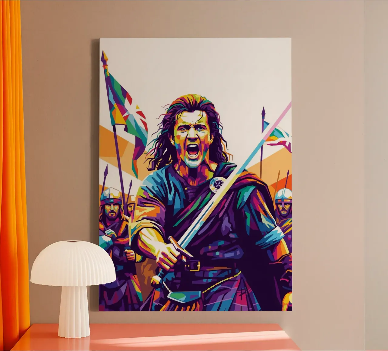 Mel Gibson - Braveheart #5 tela con Cornice a cassetta da Hantamrata