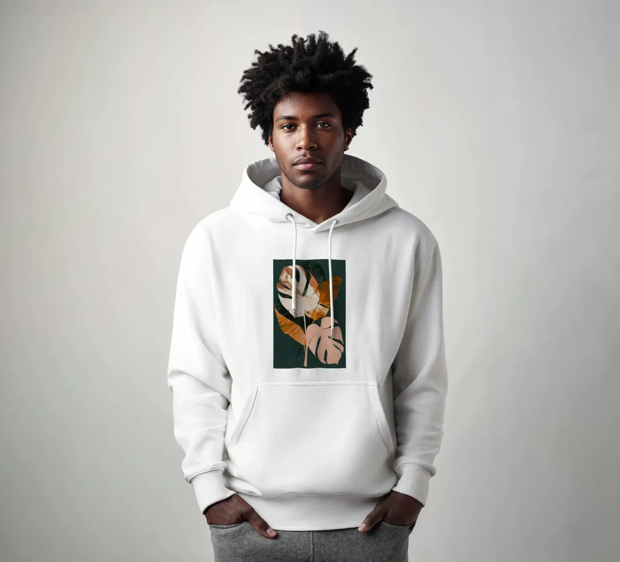 Jungle Leafs felpa con cappuccio da treechild