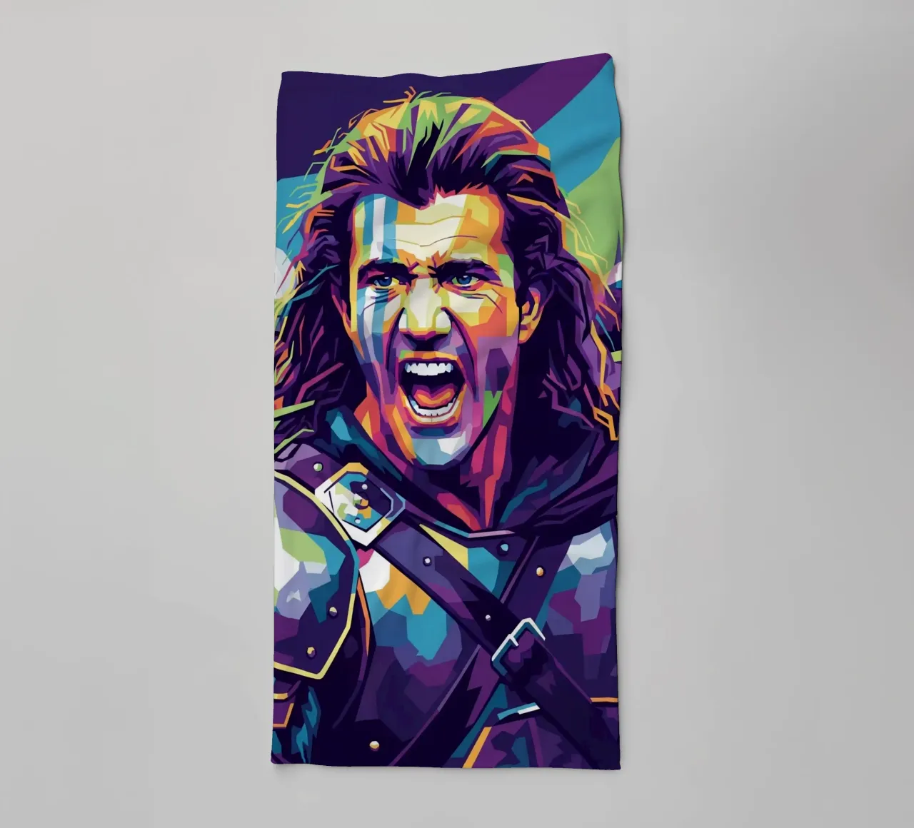Mel Gibson - Braveheart #7 towel by Hantamrata