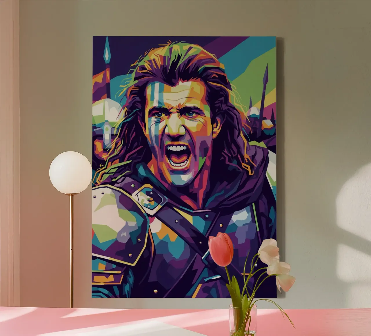 Mel Gibson - Braveheart #7 tela con Cornice a cassetta da Hantamrata