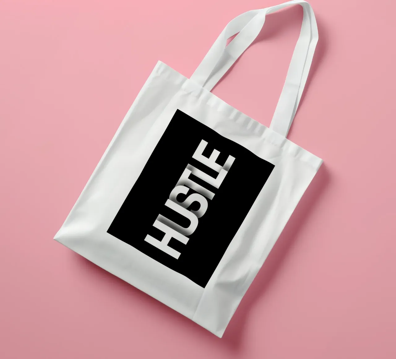 HUSTLE borsa in juta da Type & Tape