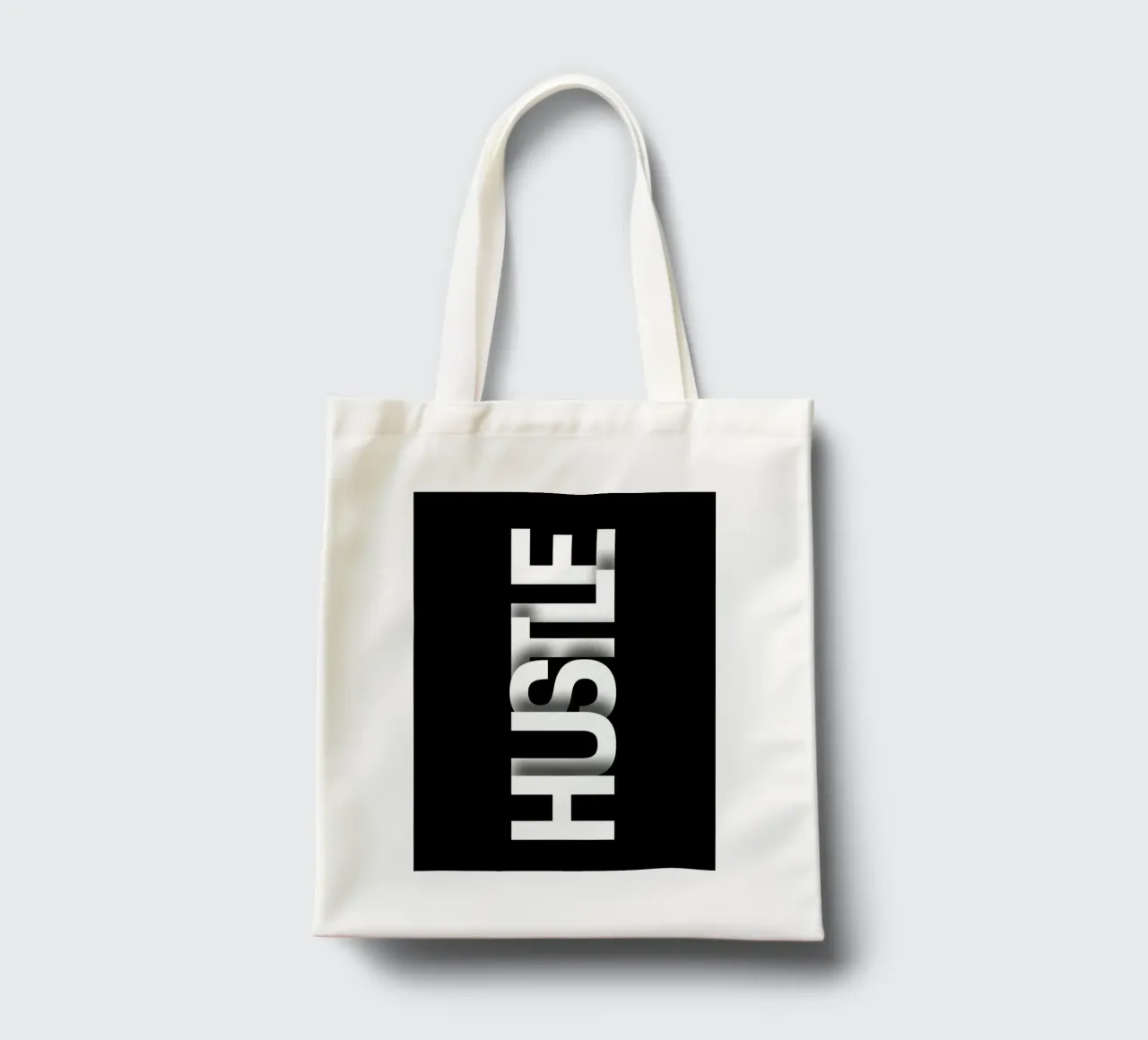 HUSTLE borsa in juta da Type & Tape