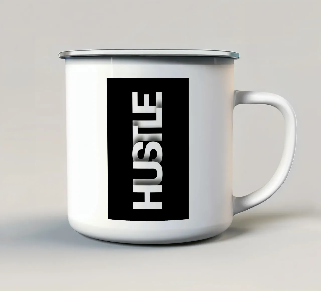 HUSTLE tazza in smalto da Type & Tape