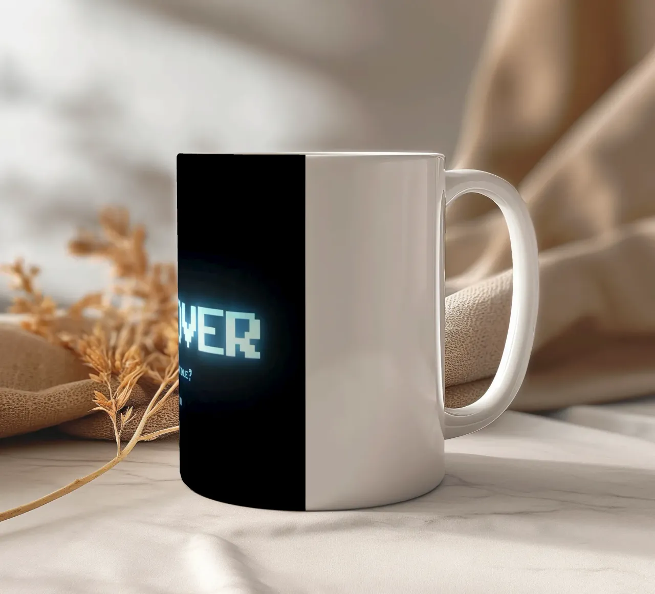 'GAME OVER' tazza in ceramica da Type & Tape