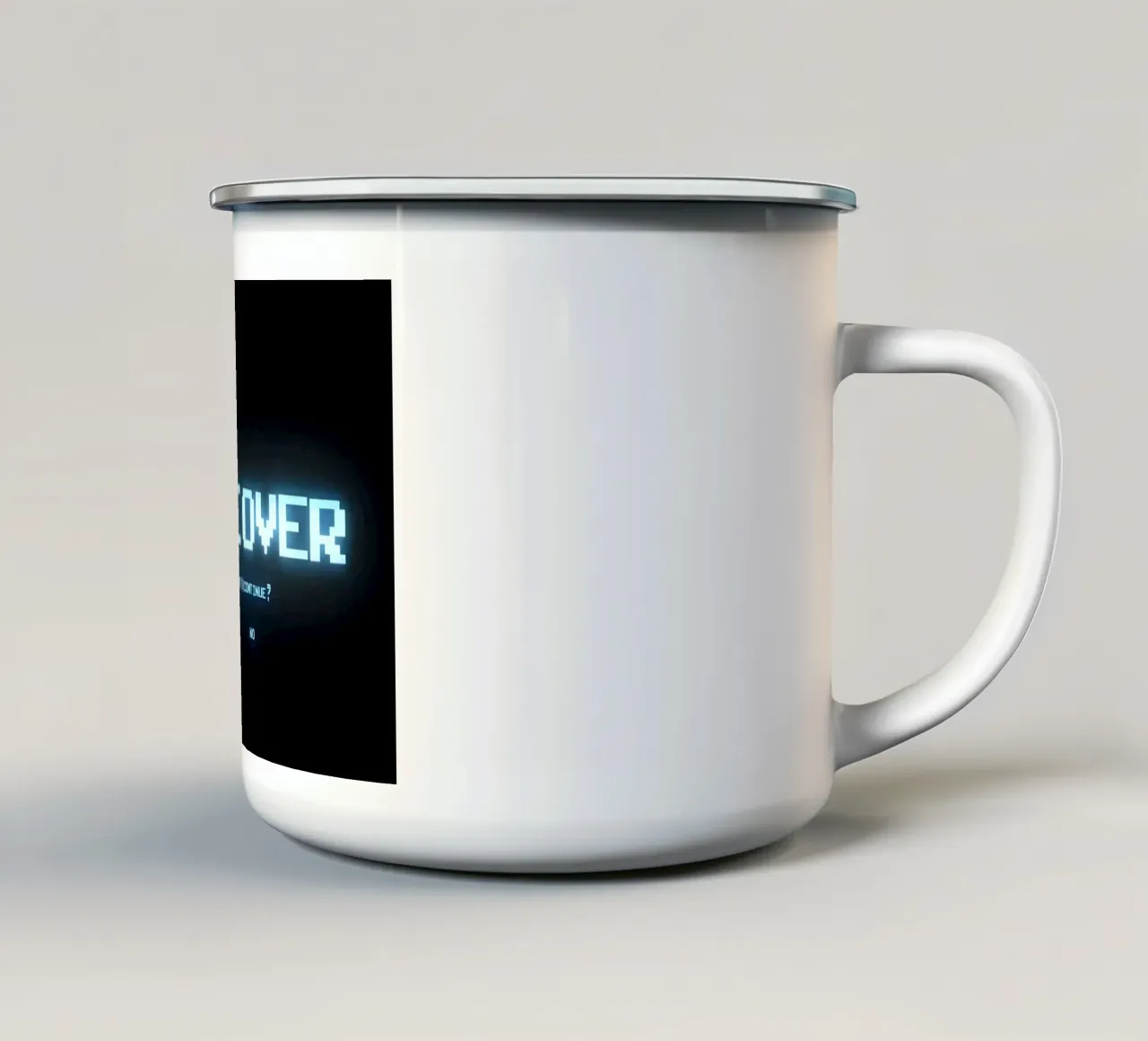 'GAME OVER' tazza in smalto da Type & Tape