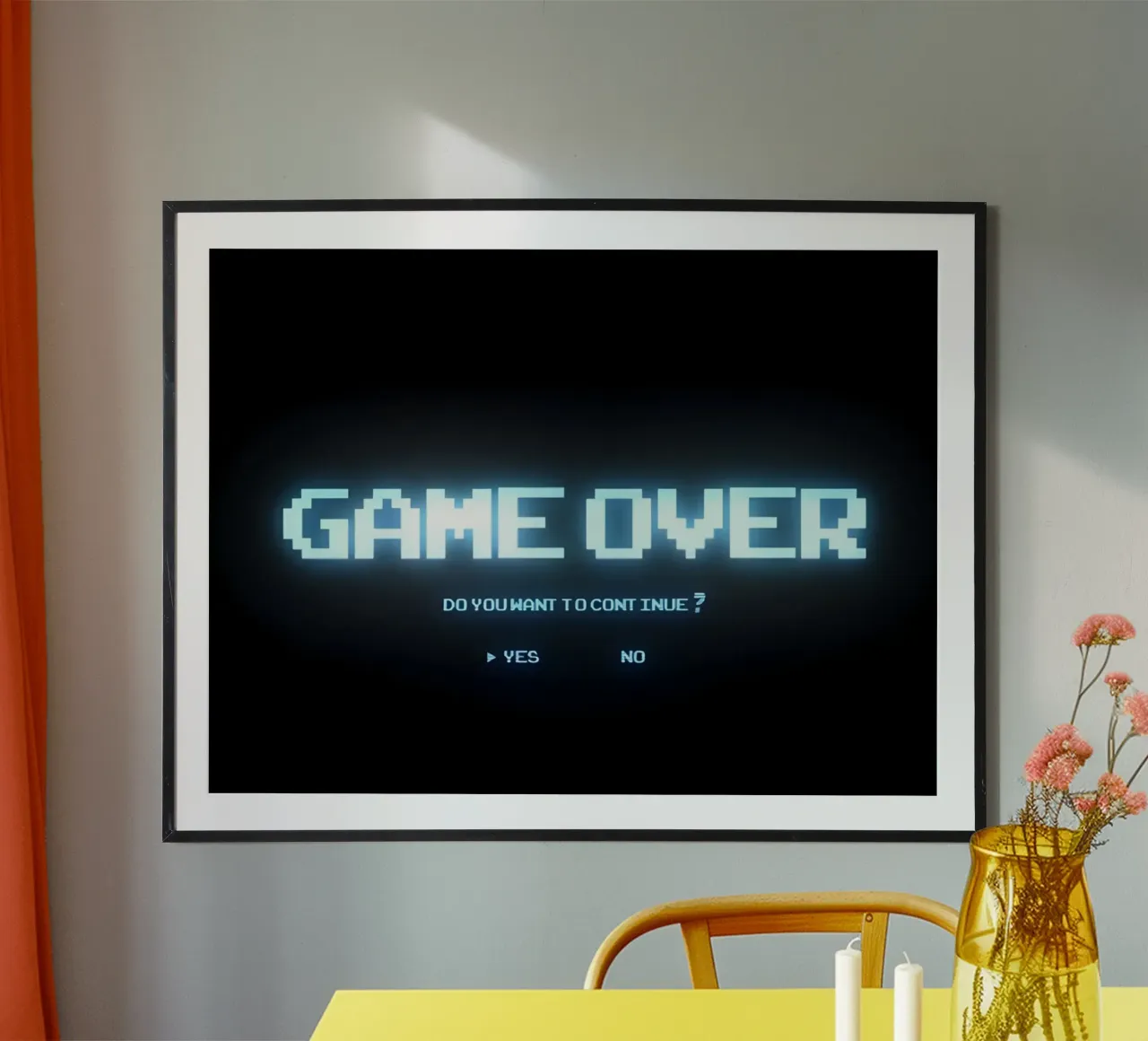 'GAME OVER' poster da Type & Tape
