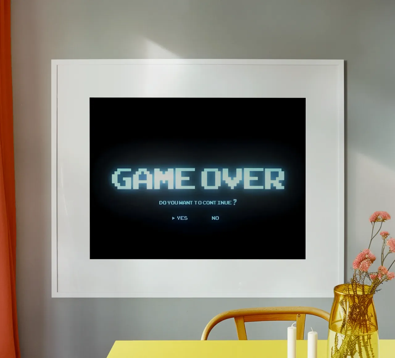 'GAME OVER' poster da Type & Tape