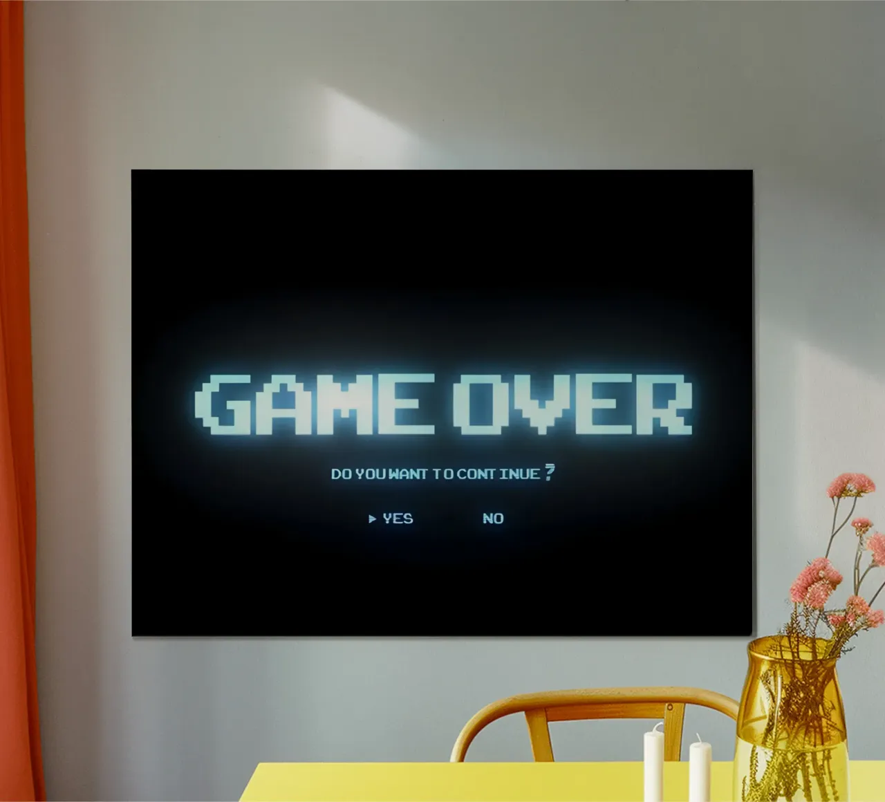'GAME OVER' poster da Type & Tape
